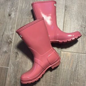 Pink Hunter rain boots